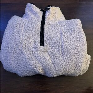 PINK Cream Sherpa Pullover